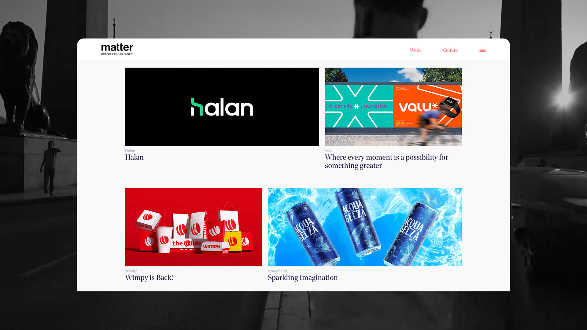 Matter Branding – Website design for the award-winning agency